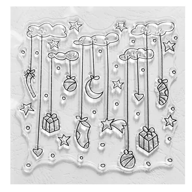 Облако Луна Звезда силиконовый прозрачный печать штамп сделай сам Скрапбукинг