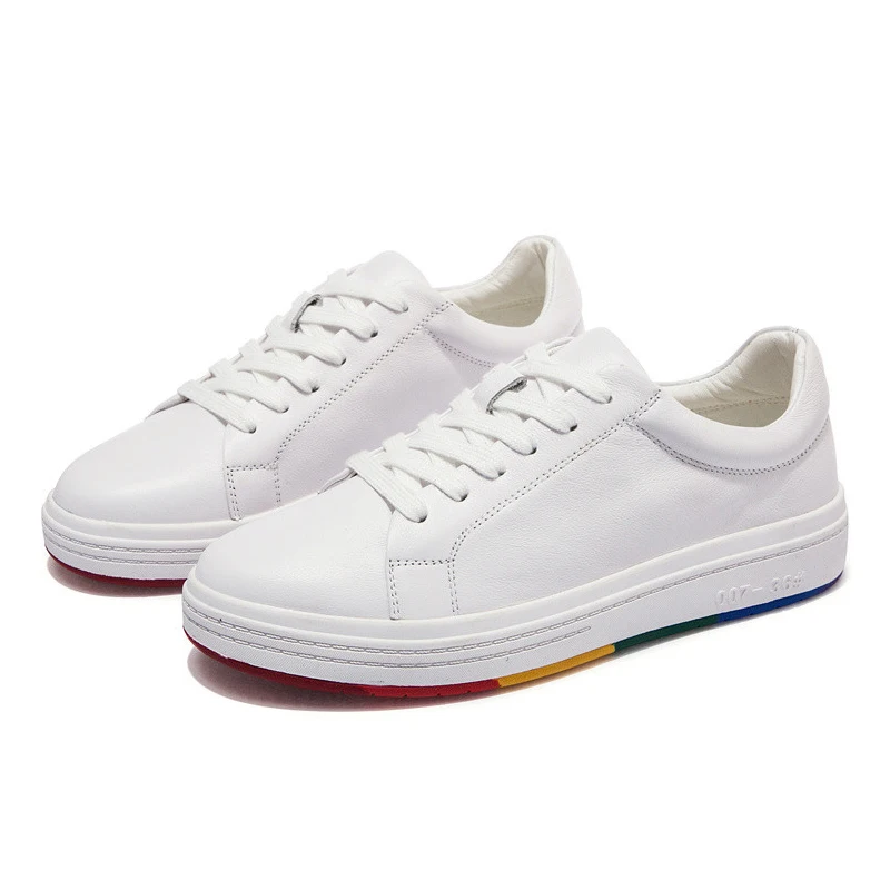 

White Sneakers Women Shoes Casual Sneaker Woman Fashion Chunky Shoes Women's Sneakers 2021 Platform Woman Flats Skateboard Solid