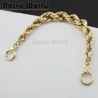 Золотосеребро 31 см 61 см медная цепь высокого качества золотая металлическая эксклюзивная цепочка сумки Новые короткие переноски латунные Цепи ручка