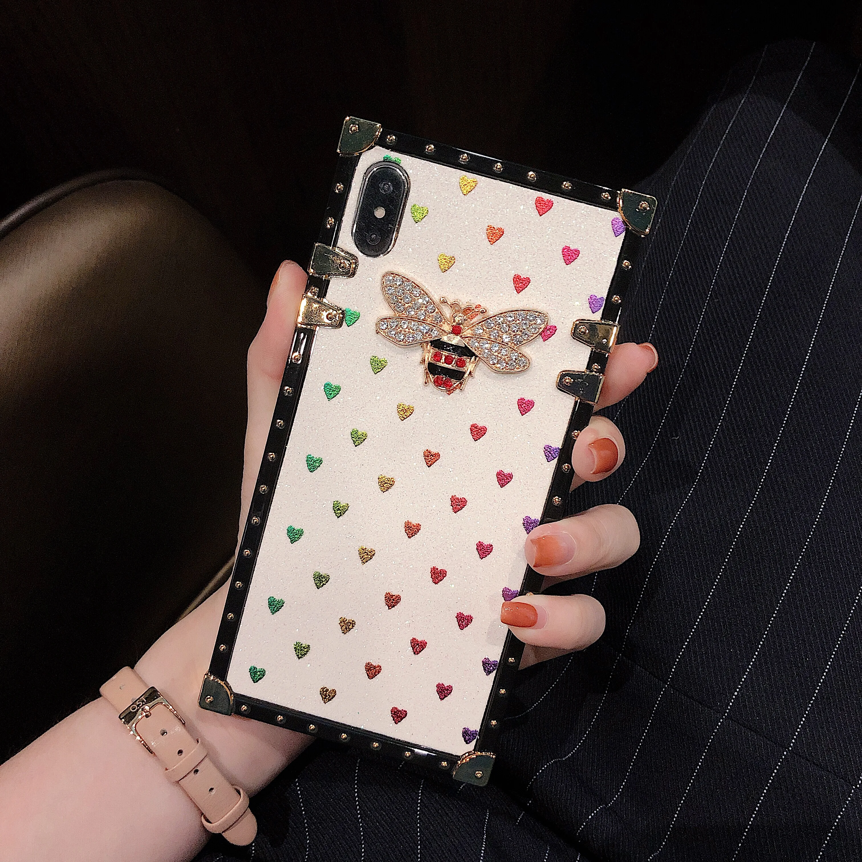 Женский чехол для Huawei P40 Pro Mate30 P30 Lite P20 Nova6 6SE V30 Nova5 3i Mate20 квадратный блестящий с