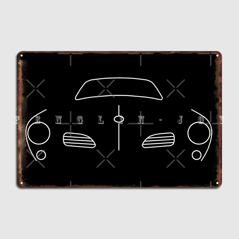 Графический плакат Karmann Ghia металлическая табличка настенная роспись для паба