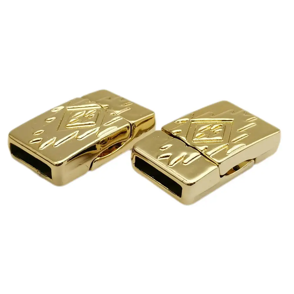 

Bracelet Making Magnetic Clasps for Flat Leather Glue 10x2mm Inner Hole Gold