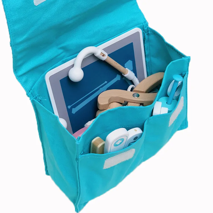 

Children Wooden Montessori Toys Qualitative Model Medicine Box for Children Baby Play House Model Doctor Injection Girls Gifts