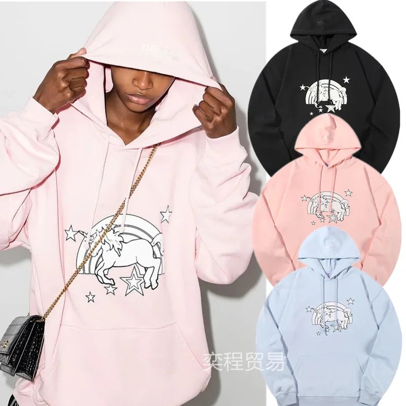 

VETEMENTS VTM Autumn Winter Loose Casual Unicorn Print High Street Oversized Hoodie Men's Hoodies Women's Clothing 2021 VET