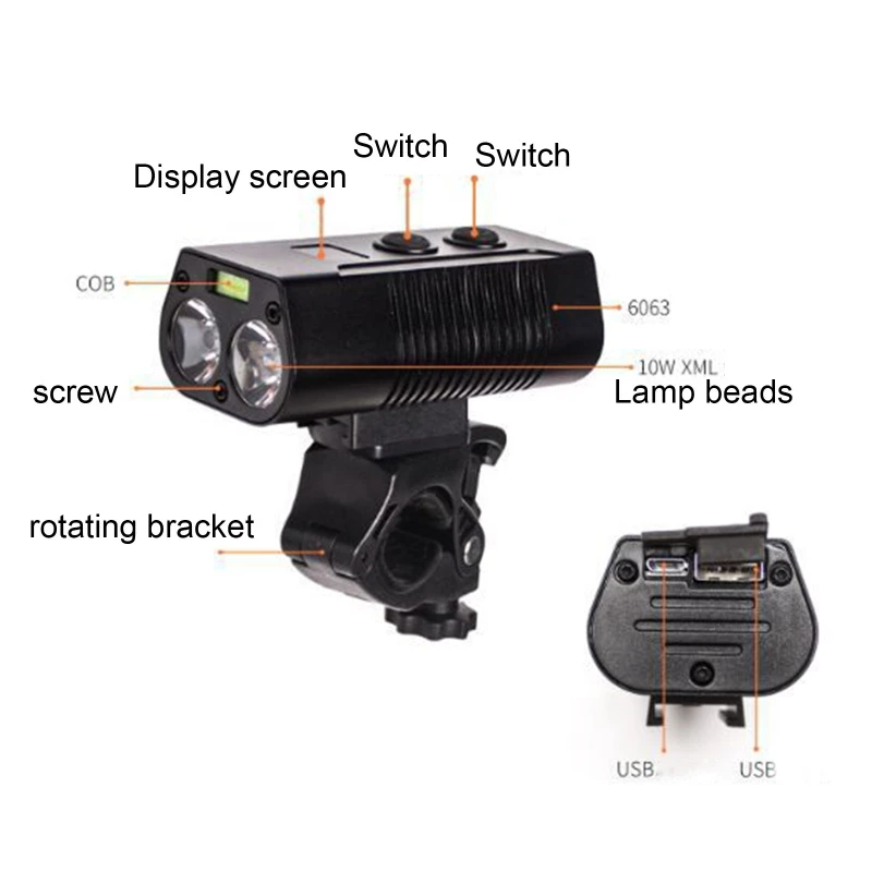 

Super Bright Bike Light 2T6 Night Riding Waterproof Bicycle Headlight Device