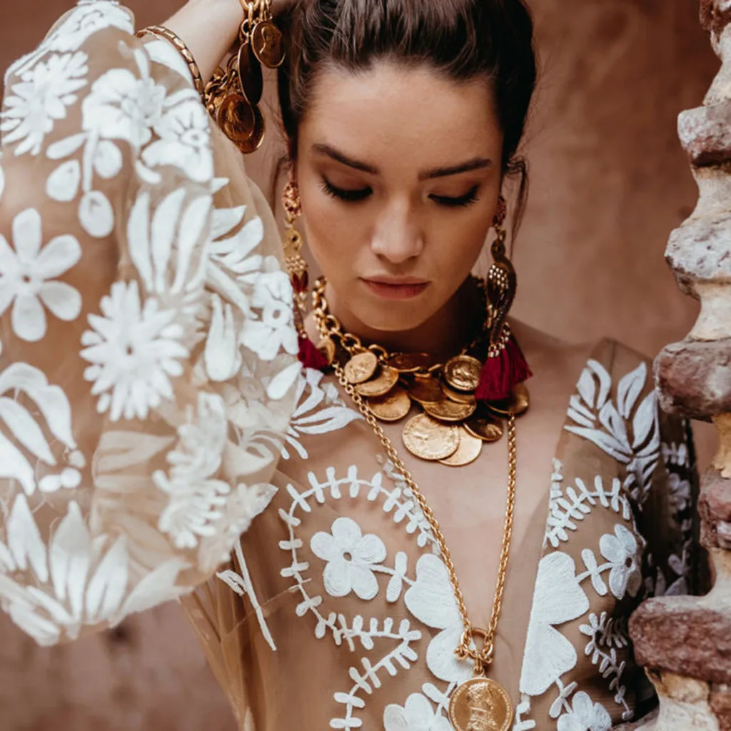 Богемное белое кружевное платье пляжные шикарные платья в стиле бохо женское