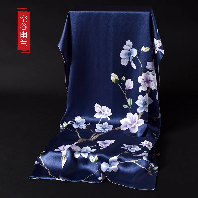 

★scarves spray painted high-grade silk clasp shawl with cheongsam women's spring and autumn 100% mulberry silk scarf