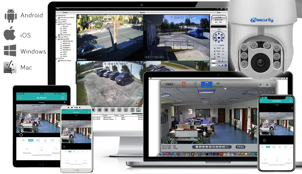 Уличная PTZ IP камера Wifi скоростная купольная 1080P беспроводная камера безопасности Pan Tilt 4X цифровой зум Onvif Видеонаблюдение CCTV