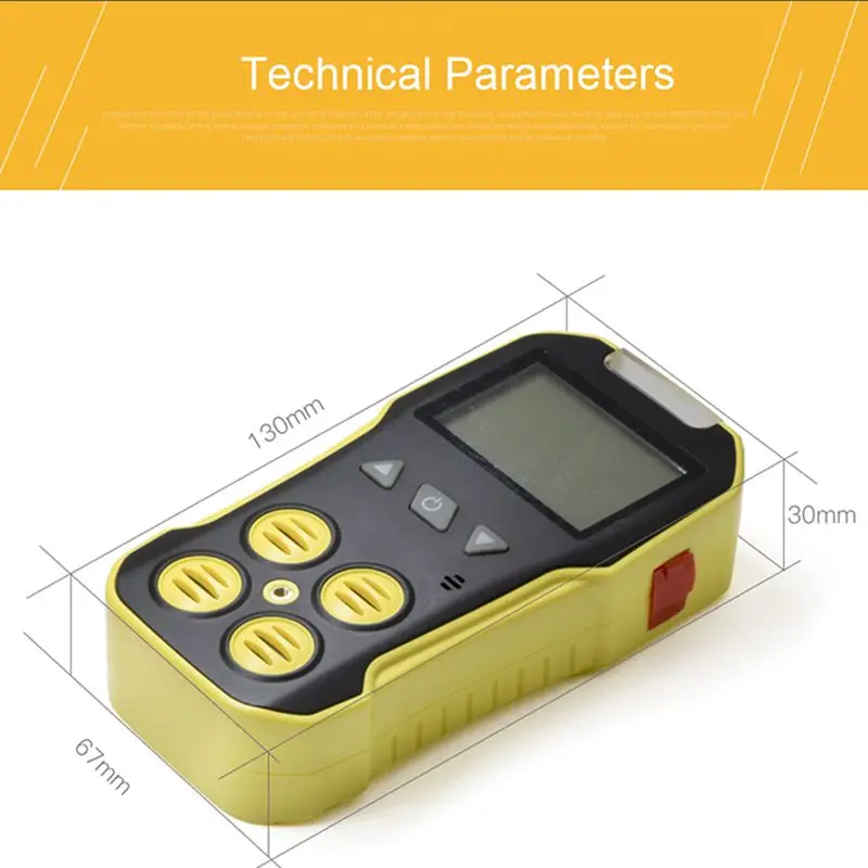 Газовый Детектор 4 в 1 детектор качества воздуха для анализа газа H2S O2 CO EX оксид
