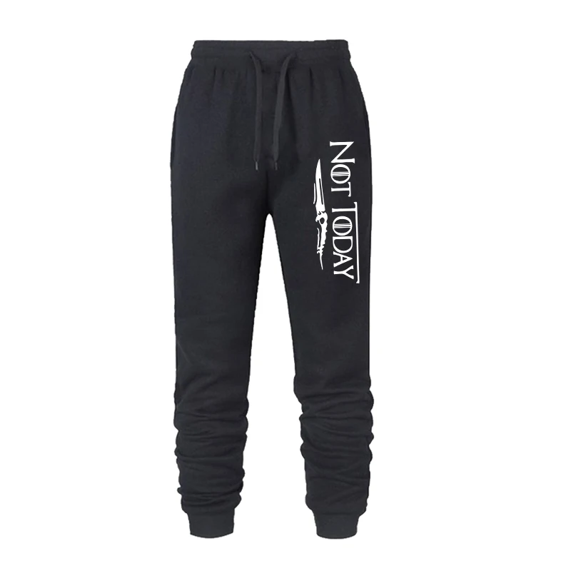 Black Модные мужские спортивные штаны с принтом, повседневные, Ropa Hombre, весенние осенние штаны, однотонные мужские длинные брюки - Цвет: Black