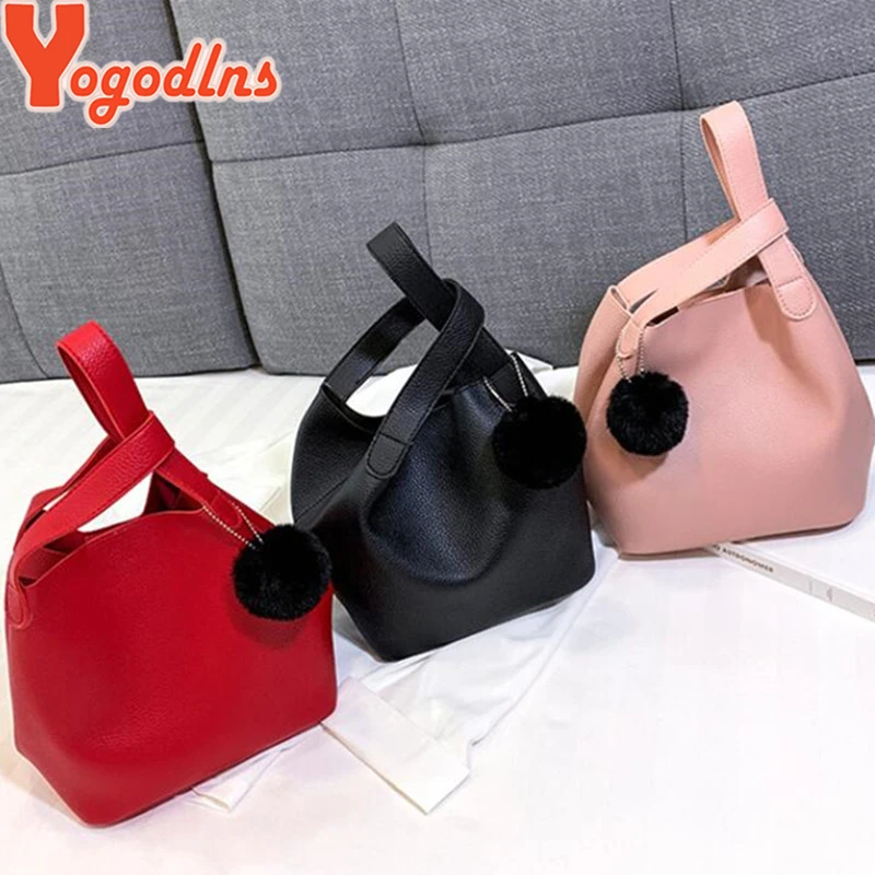 Yogodlns однотонная женская сумка из искусственной кожи Женская Повседневная Ручная