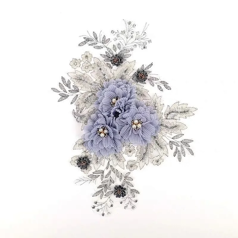 5 шт. кружевной воротник с вышивкой и жемчугом|Кружево| |