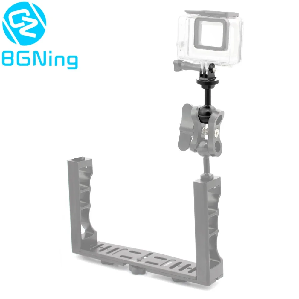 Шаровой головкой адаптер 1/4 дюйма Винт с ЧПУ небольшой штатив для GoPro Hero 6 5 4 Sjcam yi sony экшн Камера с аксессуарами для дайвинга