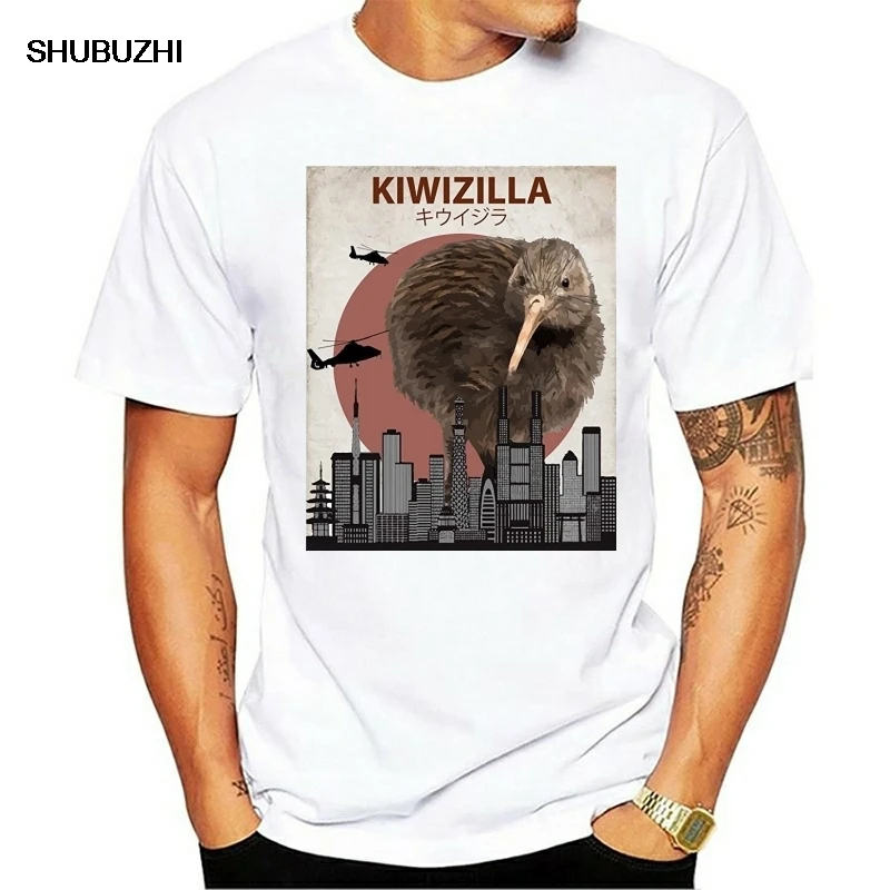 Лидер продаж модная забавная футболка Kiwizilla из 100% хлопка с Кайви Подарочная для