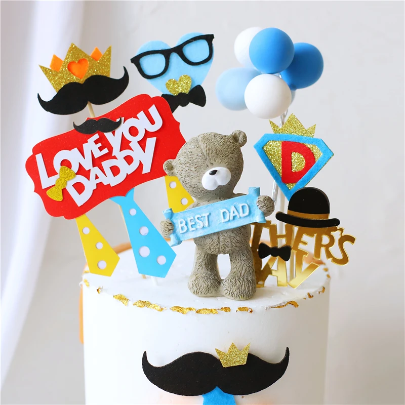 День отца лучшая папочка акриловый торт Топпер для папы Рождения украшения