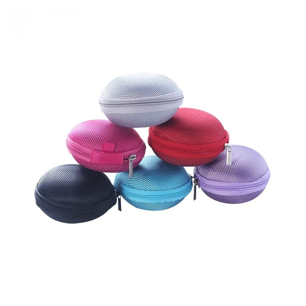 

Portable Earbuds Pouch Box Earphone Storage Bag USB Cable Organizer Mini Zipper Hard Zip Lock Organizer Case Multi color