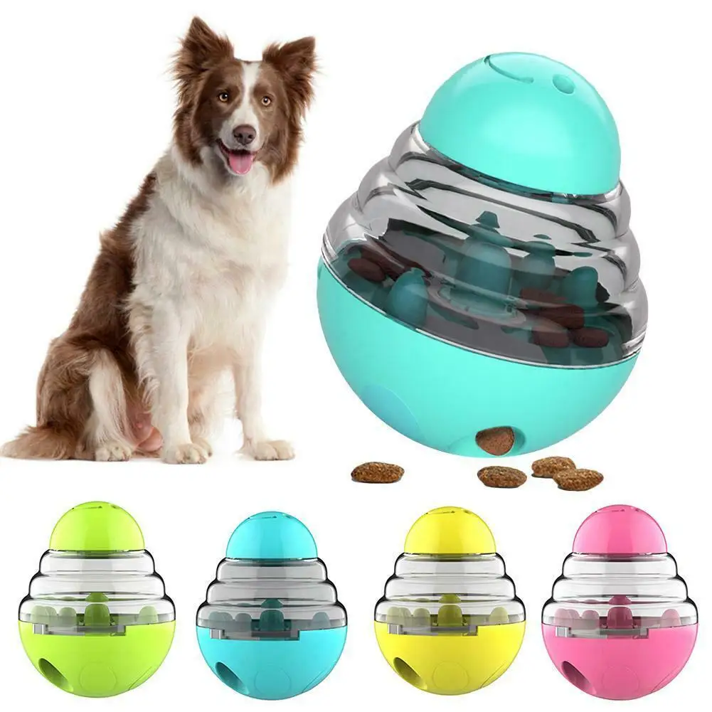 

Interactive Dog and Cat Food Snack Ball Bowl Shaking and Leaking Food Slow Feeder Container Dog Pet Tumbler IQ Training Toy