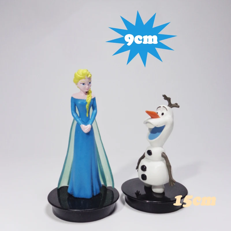 2 dolls set Подлинный Дисней Холодное сердце 2 Эльза Анна Олаф модель прекрасный рисунок набор ПВХ пластиковые игрушки для детей подарок на день рождения - Цвет: 2 dolls set