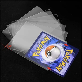 Pokemon Card Sleeves 100 Counts Transparent Playing Games VMAX Protector Cards Folder Yugioh Pokémon Case Holder Kids Toy Gift 4