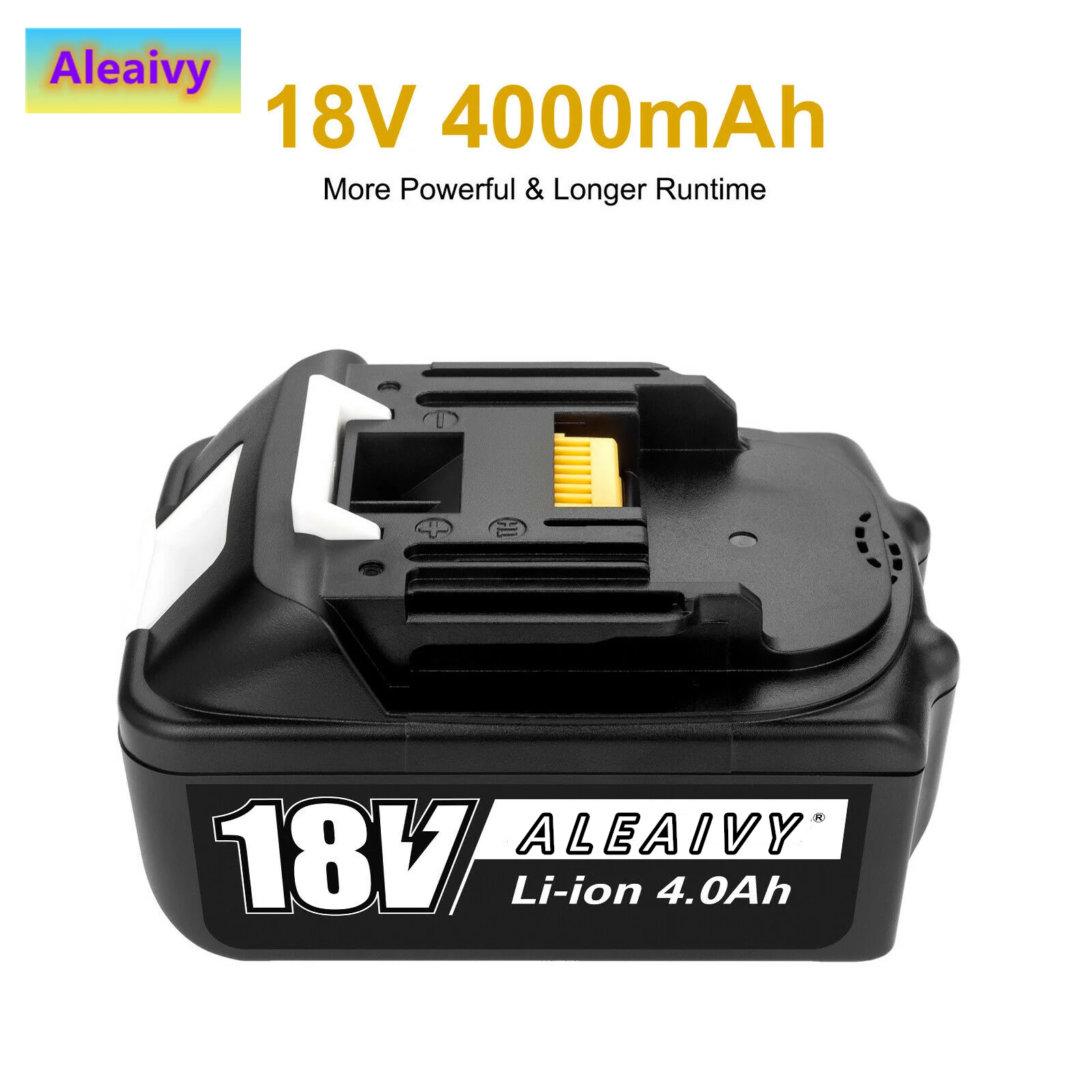 

Original 18V 4.0Ah Rechargeable Battery Li-Ion Battery Replacement Power Tool Battery for MAKITA BL1880 BL1860 BL1830+3A Charger