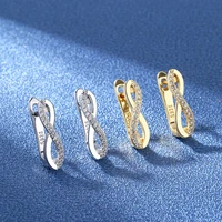 british fashion eight character earrings exquisite zircon womens earrings personality girl bar party jewelry accessories