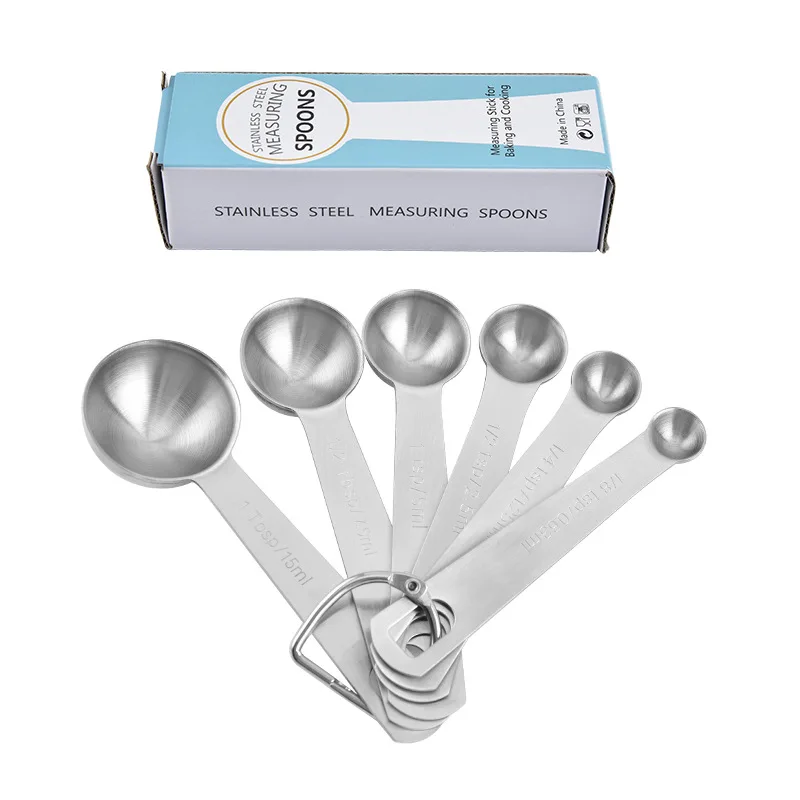 

Stainless Steel Measuring Cup Measuring Spoons Metal Spoon Set Teaspoons Tools Pastry Utensils Kitchen Helper Baking Accessories