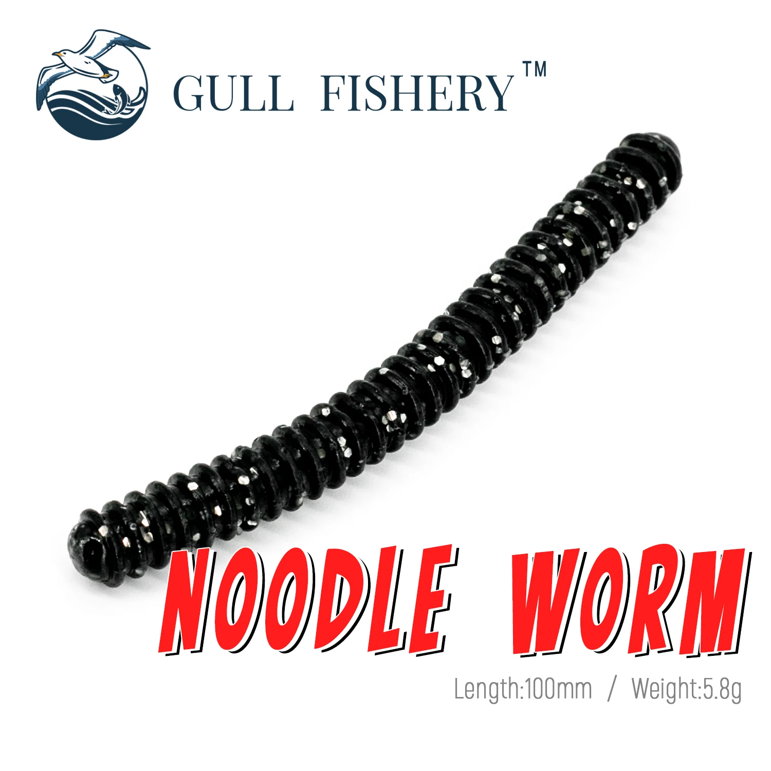 

GULL FISHERY Worm Soft Lures 12PCS 10cm 5.8g Fishing Artificial Silicone Bass Pike Minnow Swimbait Jigging Plastic Baits Wobbler