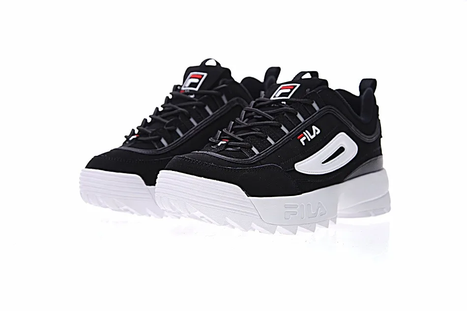 Женские кроссовки для бега Fila Disruptor II 2 черные белые серые леггинсы ремонта ног