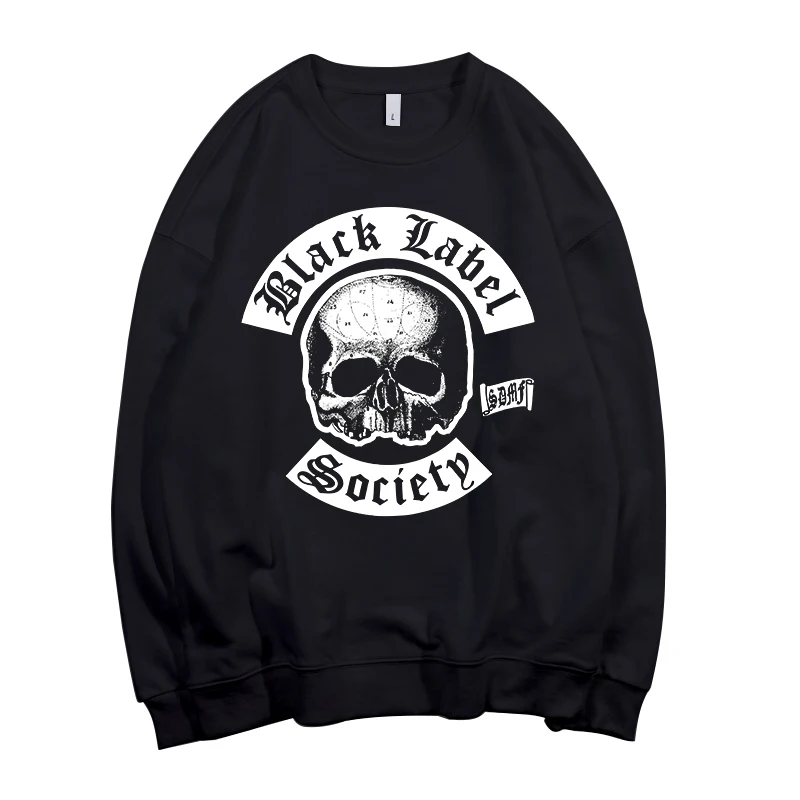 

2 designs Black Label Society Pollover Sweatshirt Rock hoodie punk sudadera streetwear fleece Outerwear heavy metal Skull Bone