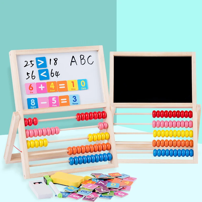 

Kids Early Education Props Mathematics Abacus Learning Frame Wooden Montessori Toy Counting Cognition Board Math Toys