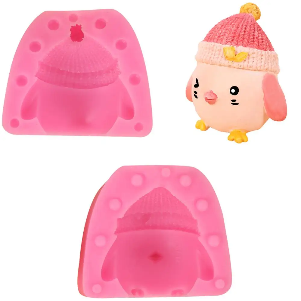 Силиконовая форма цыпленок в шляпе 3D милой курицы инструменты для украшения