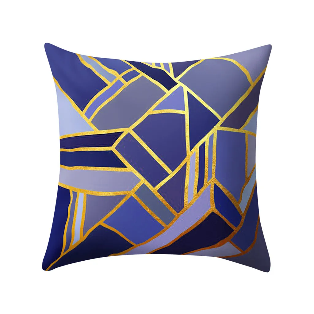 

Vintage Print Pillow Case Geometric Pattern Green Geometry Printed Cushion Covers For Home Sofa Decorative Pillowcases Coussin