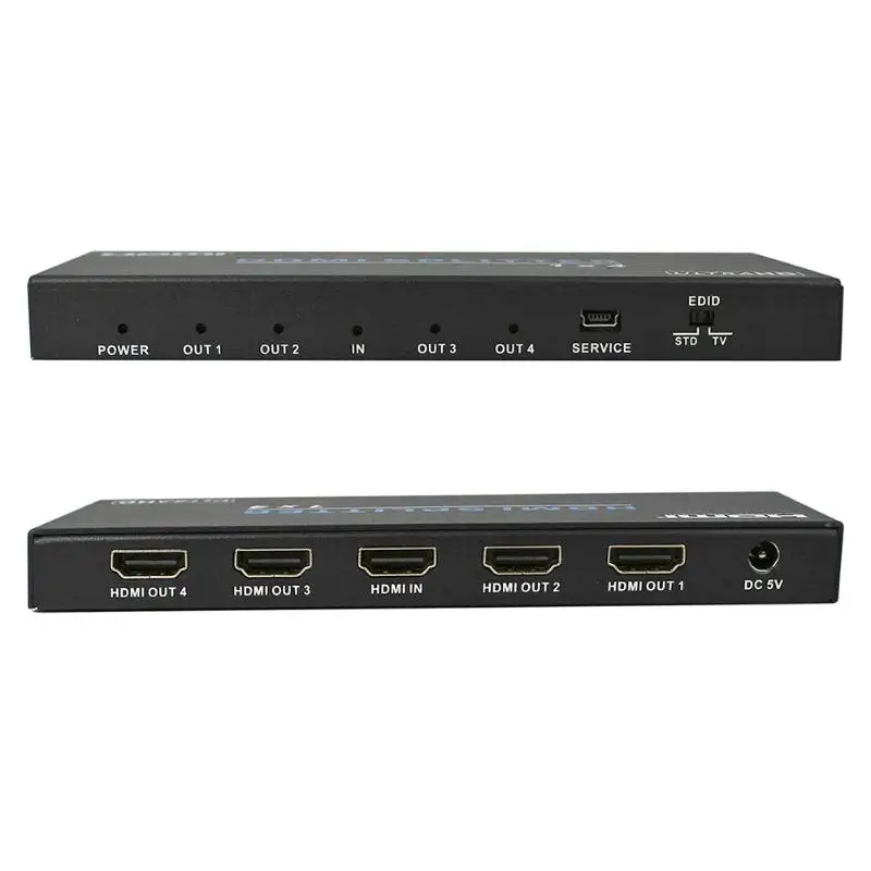 

Audio Frequency Screw Adapter Connector 4K HDMI-compatibe Splitter Converter 1 in 4 out Video Distributor for HDTV PC Monitor