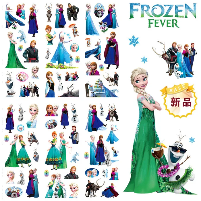 12pcs Random Дисней, Микки, Холодное сердце, Эльза, Анна, съемная наклейка, принцесса, скрапбукинг, для декора компьютера, блокнота, мультяшная игрушка, наклейка s 200 шт - Цвет: 12pcs Random