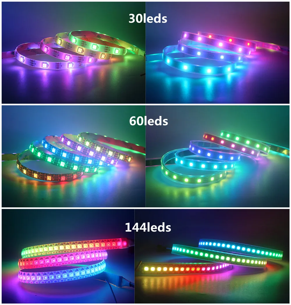 WS2812B Светодиодная лента индивидуально Адресуемая умная RGB с USB 21 клавишами RF