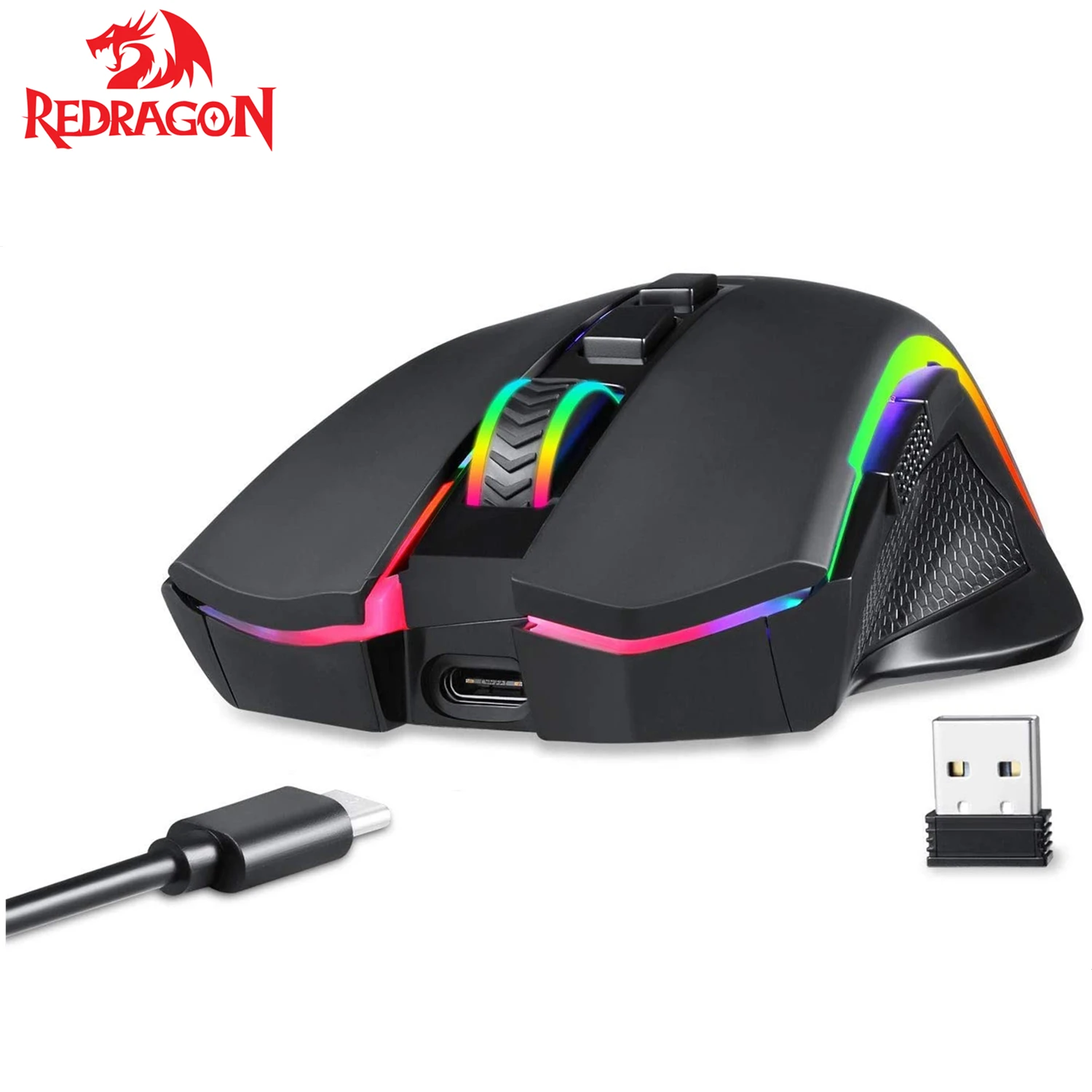 Redragon M607KS Wireless Gaming Mouse RGB Backlit MMO 7 Programmable