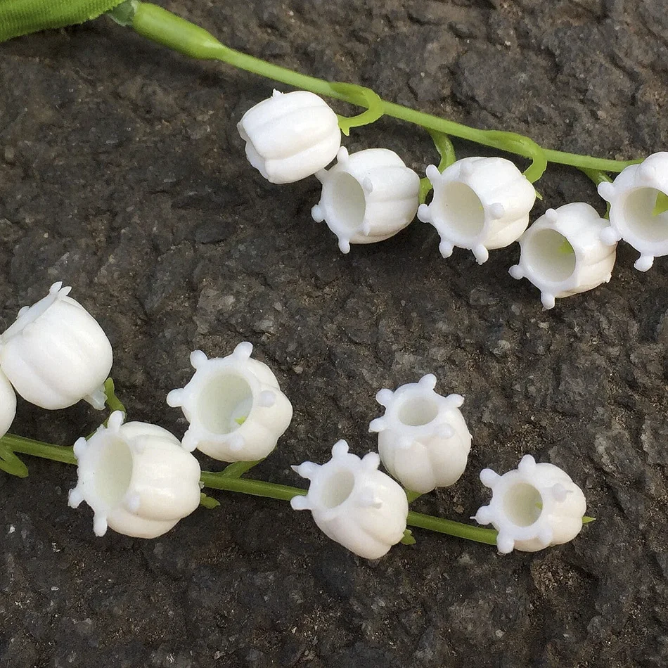 

6PCS Artificial Flowers High Quality Bell Orchid Bouquet Bunch of Flowers Fake Flower for Wedding Flowers Decoration Home Decor