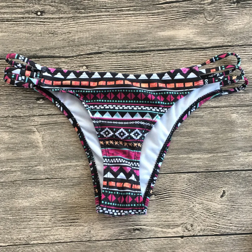 

Women Floral Print Bikini Set 2020 Swimsuit Mujer High Waist Bathing Suit Black Swimwear Women Push-Up Leaf Brazilian Biquini