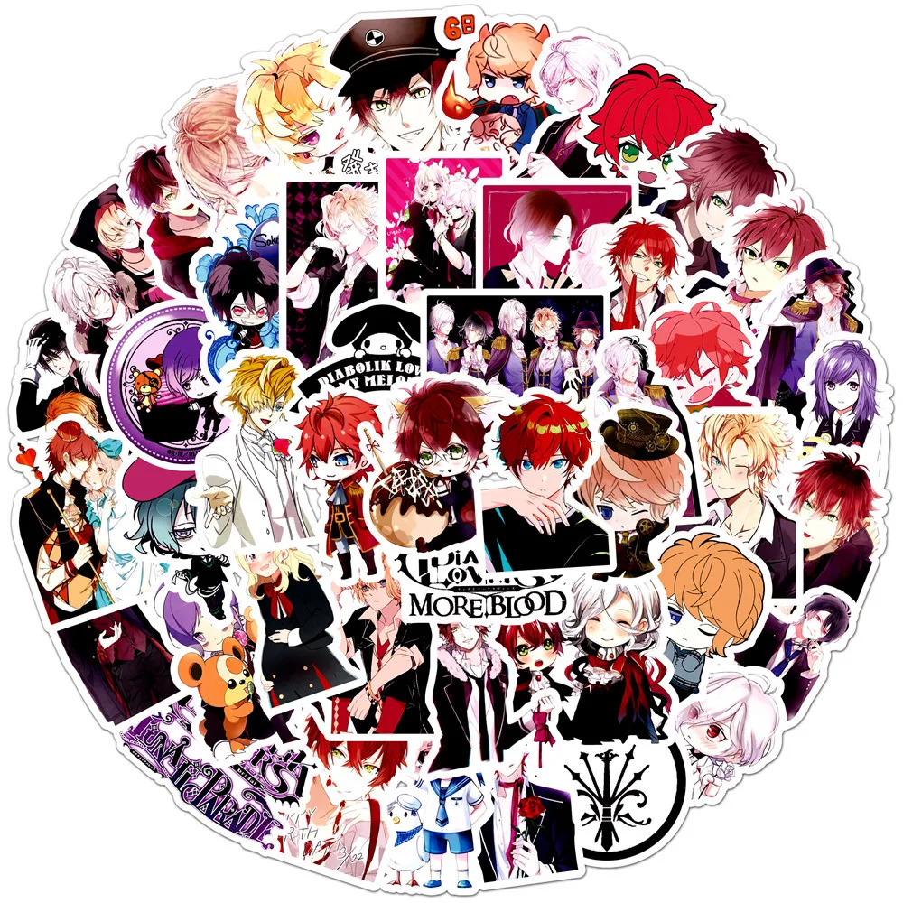 

10/30/50Pcs Anime DIABOLIK LOVERS Game Stickers Pack Laptop Luggage Skateboard Fridge Guitar Waterproof Sticker Toys Wholesale