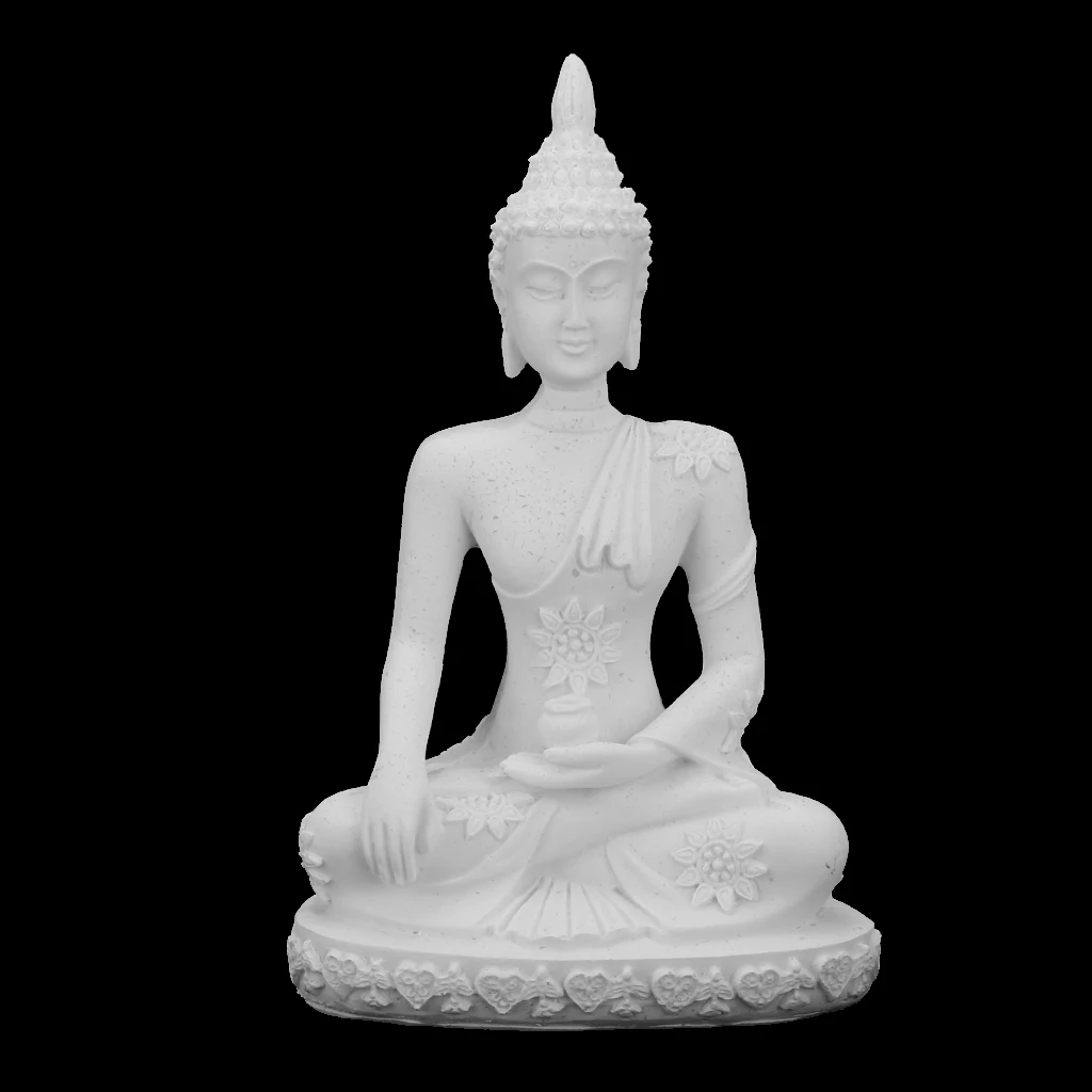 Декоративная статуэтка Будды Hue Monk с песочным камнем 3 дюйма высокая медитация