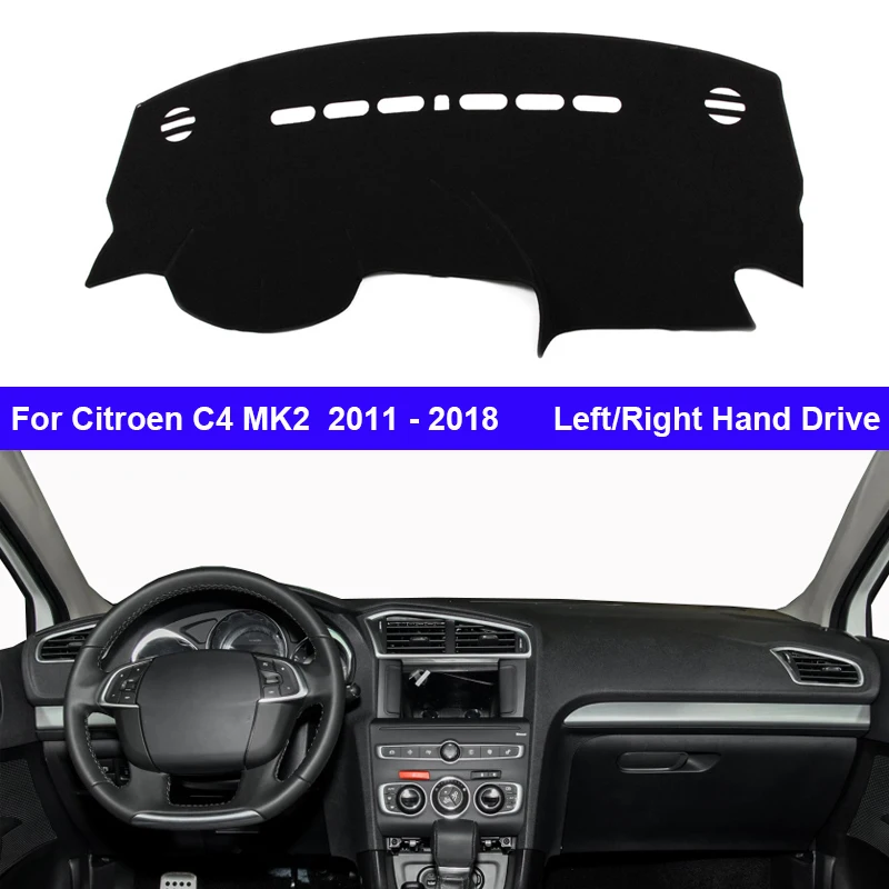 

Car Dashboard Cover Dash Mat Carpet Cape For Citroen C4 MK2 2011 - 2018 LHD RHD Sunshade Anti-sun 2017 2016 2015 2014 2013 2012
