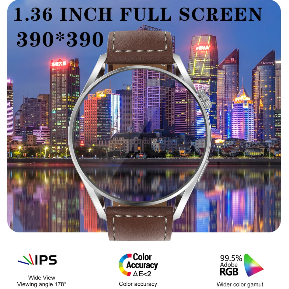 

Смарт-часы GEJIAN мужские, 1,39 дюйма, сенсорный экран, Bluetooth-вызов, водостойкие IP68