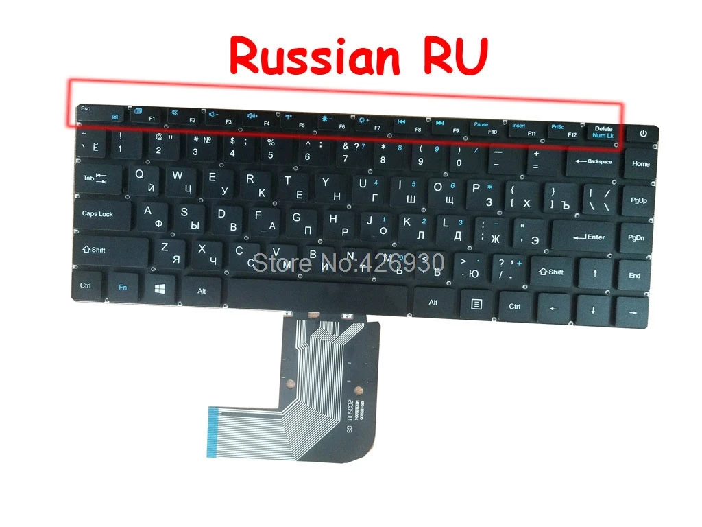 Клавиатура для ноутбука Teclast F7 Plus XK HS105 MB3181004 Русский RU английский черный США без