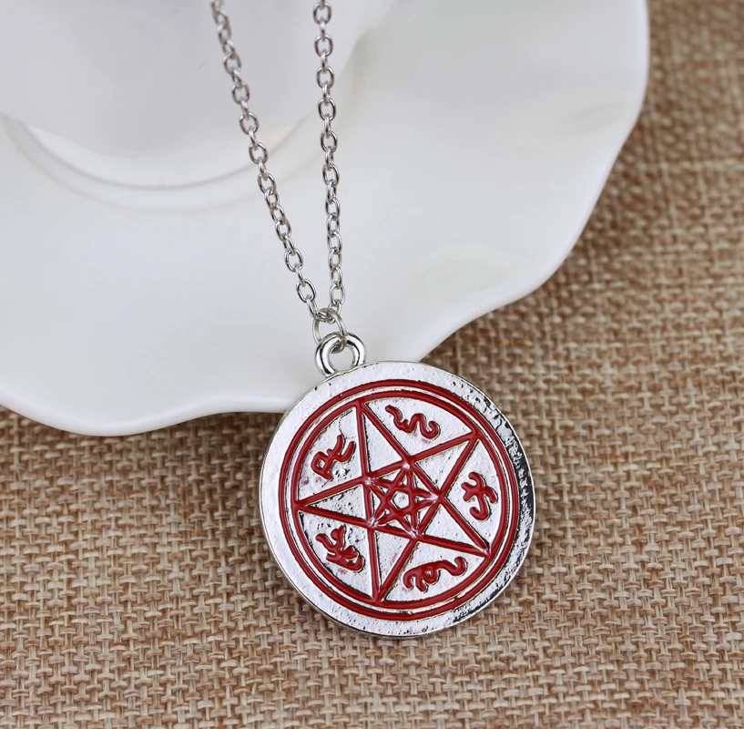 Супернатуральное ожерелье HANCHANG милое круглое с монетами и красной звездой