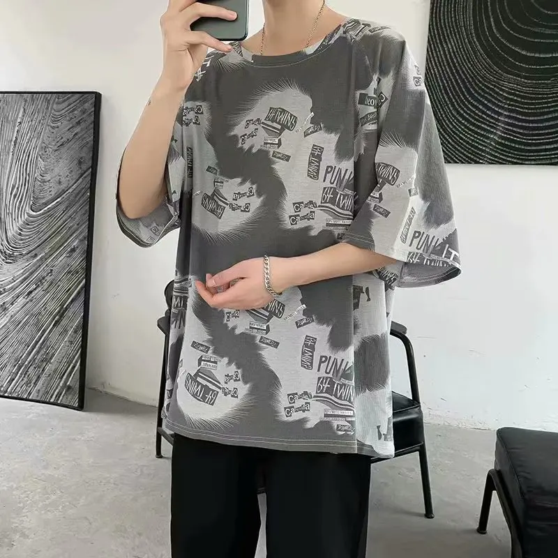 

T-shirt men's short-sleeved trendy brand couple jacket 2021 new Hong Kong style fried street European and American high street