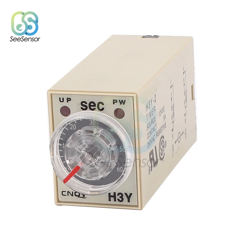 Стандартное реле времени задержки 12 В постоянного тока базовое гнездо PYF08A 0 30