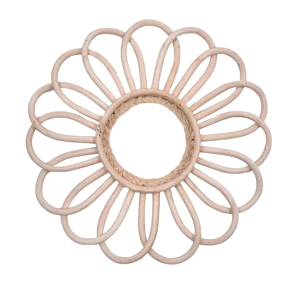 Зеркало из ротанга Винтаж Искусство декоративное круглое настенное зеркало