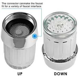 ZhangJi светодиодный светильник для крана мигающий RGB цвет мигание температура аэратор водосберегающий кухонный аксессуары для ванной комнаты