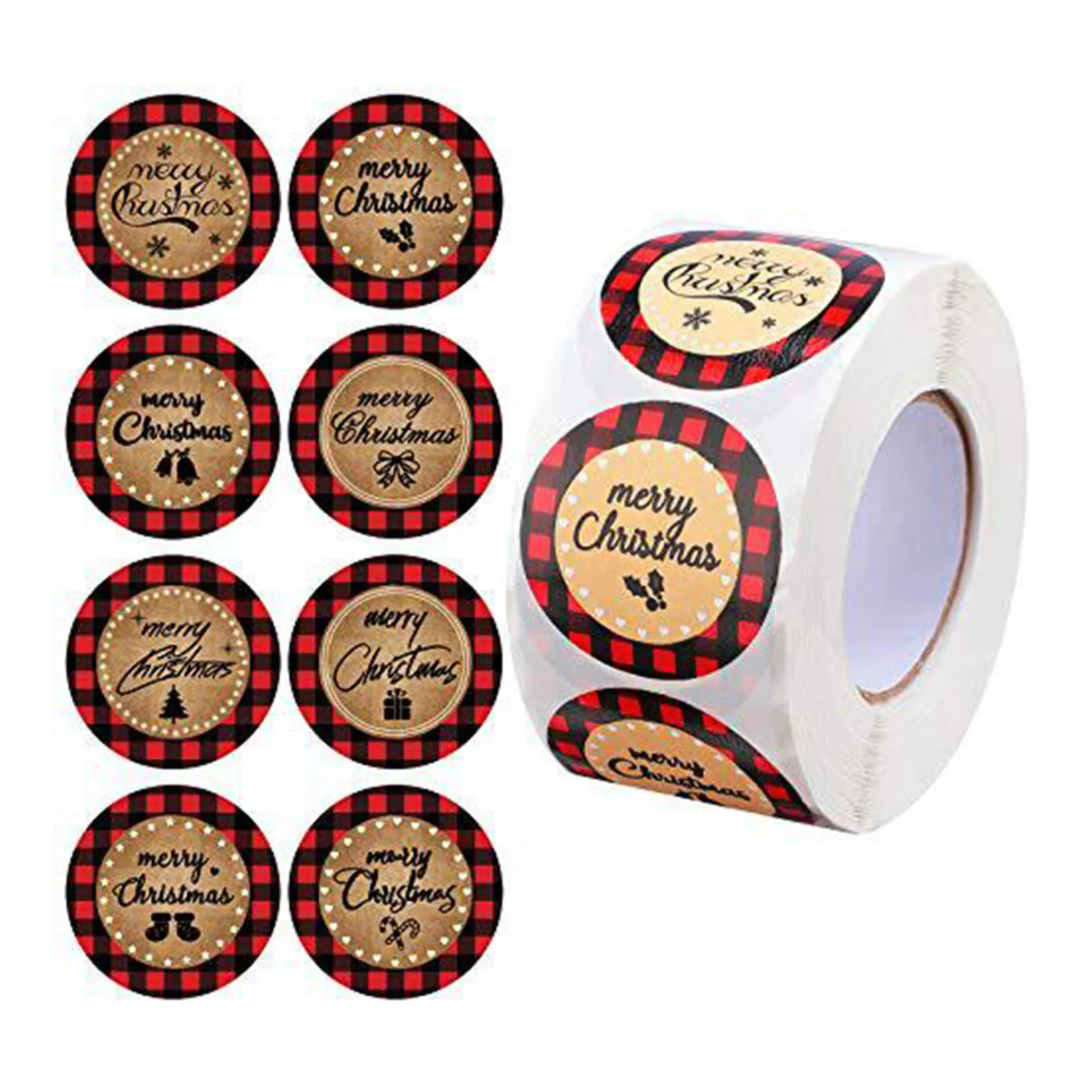 

Рождественская наклейка, рулон наклеек на праздники с одиночной черной елкой, наклейка для праздника, подарок ручной работы, украшение для ...