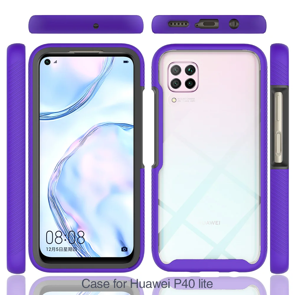 

2 IN 1 360 Phone Case For Huawei Honor 20 9X Nova 5T P Smart Z 2020 P30 P40 Lite 4G E Y6 Y7 Y7P Y9 Prime 2019 Heavy Back Cover